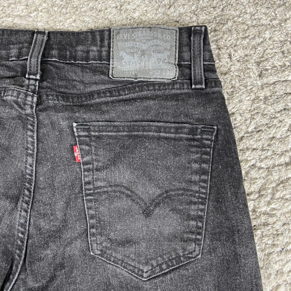 Levis 514 Jeans Mens 32x30 Black Denim Straight Fit Stretch Cotton‎ Blend Pant